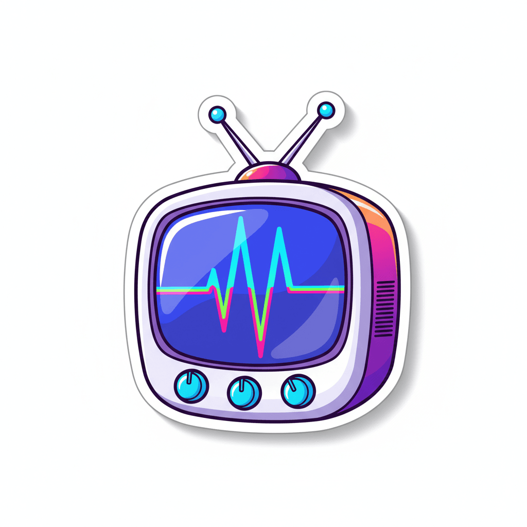 Free Sticker TV Clipart Template to Edit Online