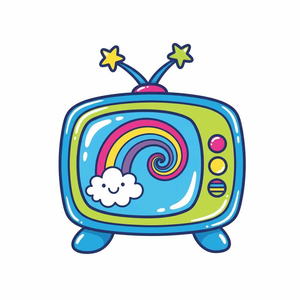 Free Cartoon TV Clipart Template to Edit Online