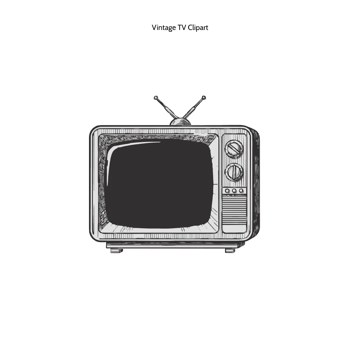 Vintage TV Clipart