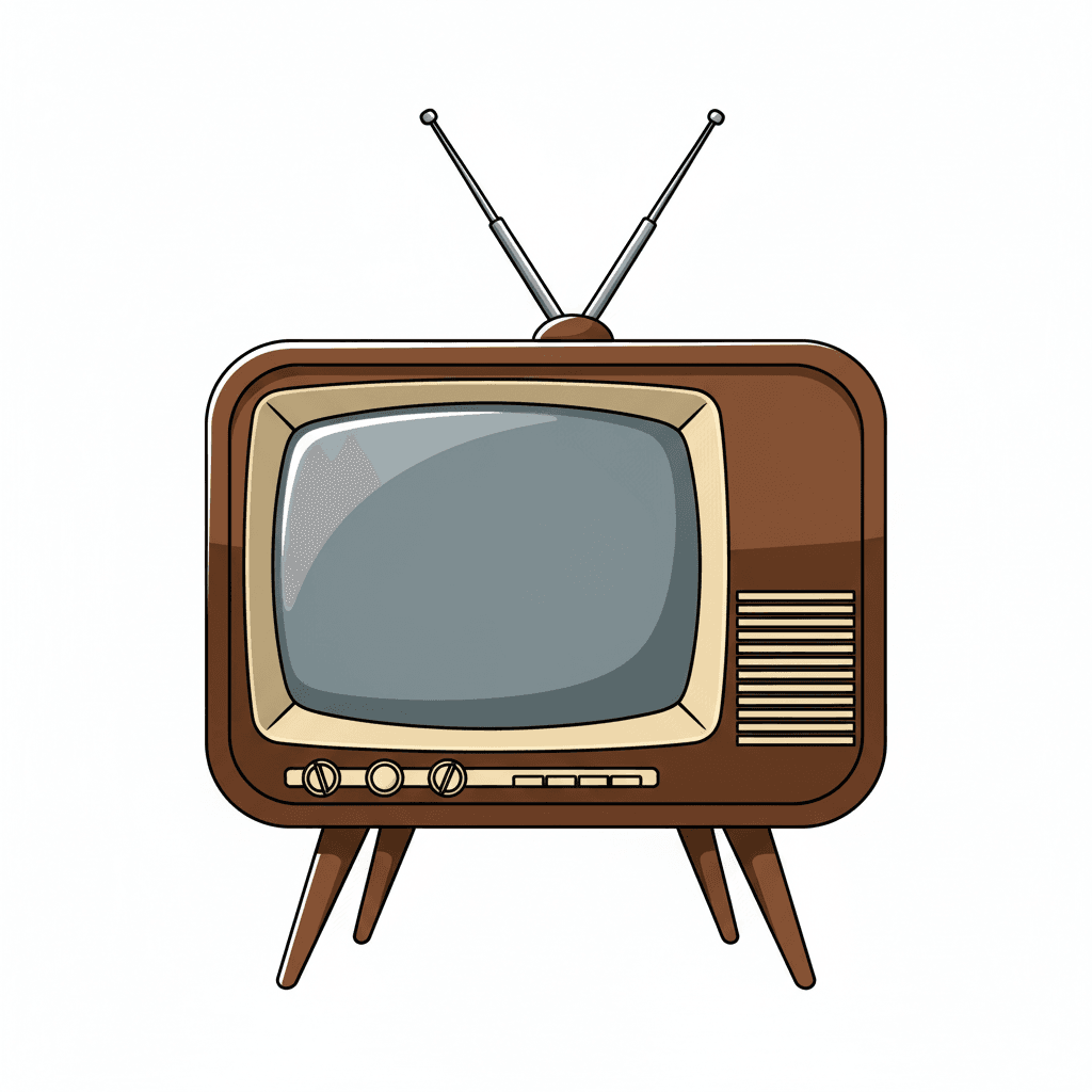 Free Retro TV Clipart Template to Edit Online