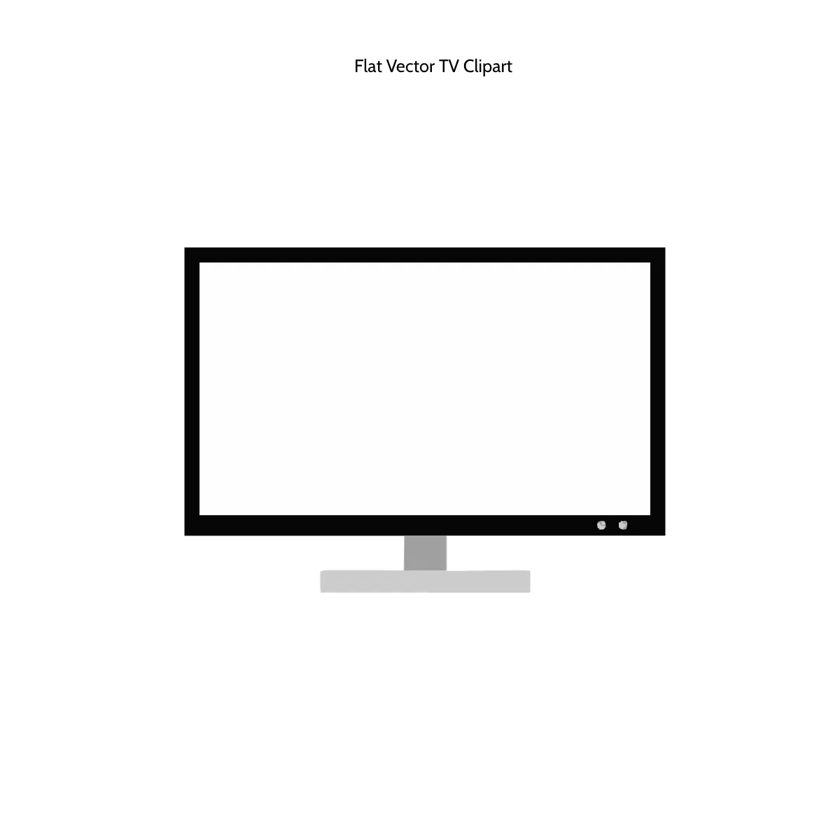 Flat Vector TV Clipart