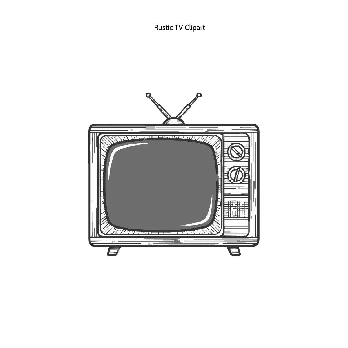 Rustic TV Clipart
