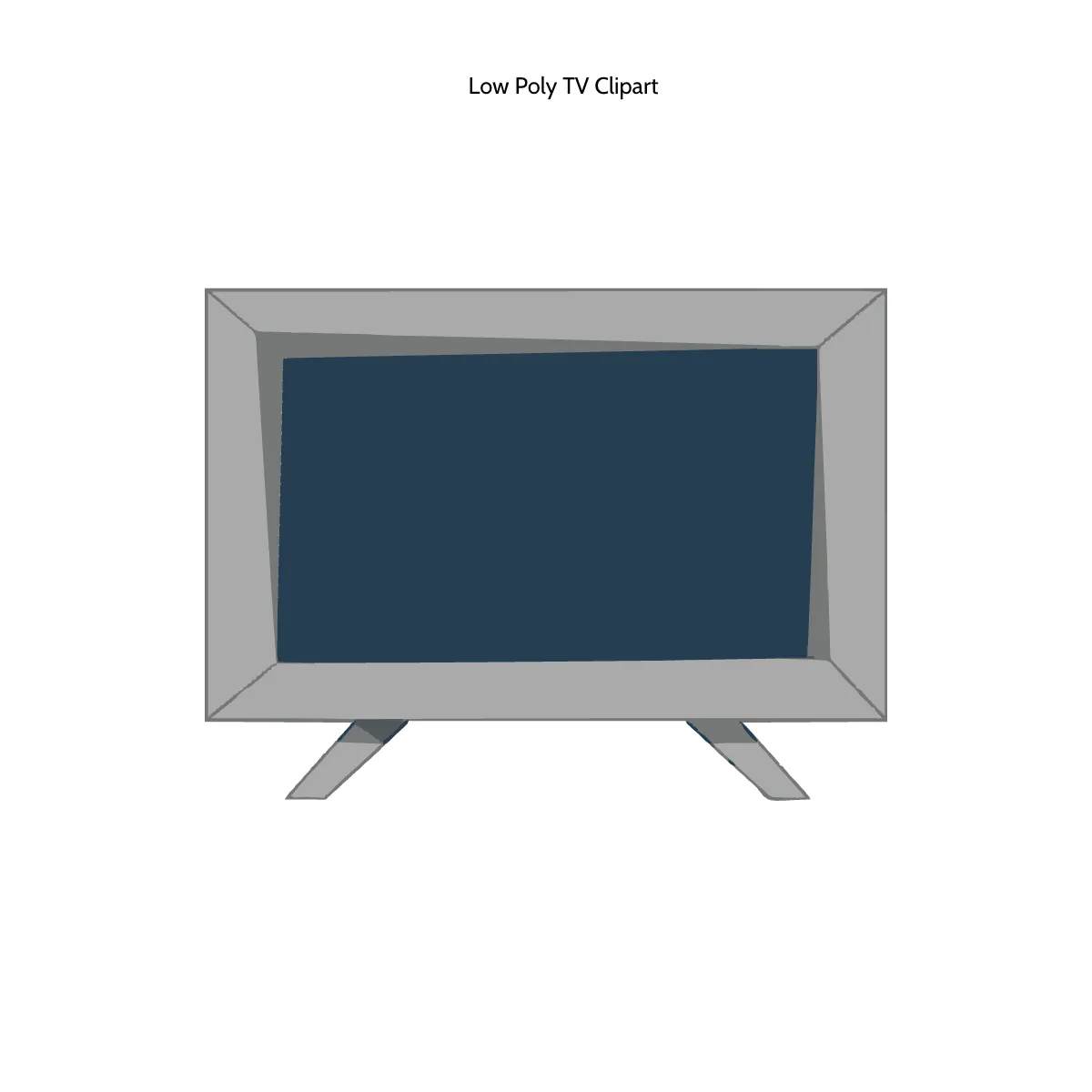 Free Low Poly TV Clipart Template to Edit Online