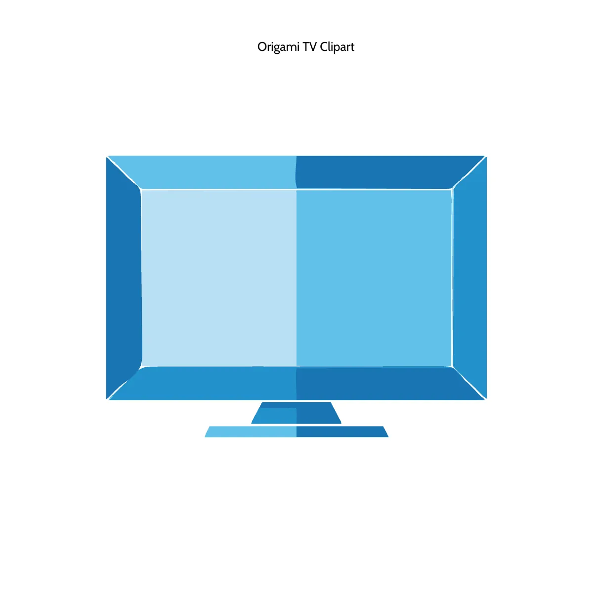 Origami TV Clipart