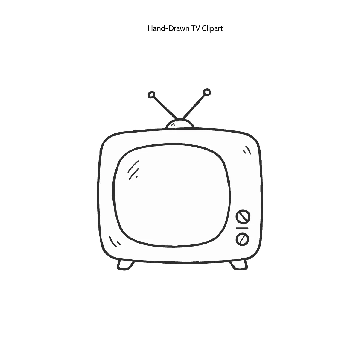 Hand-Drawn TV Clipart