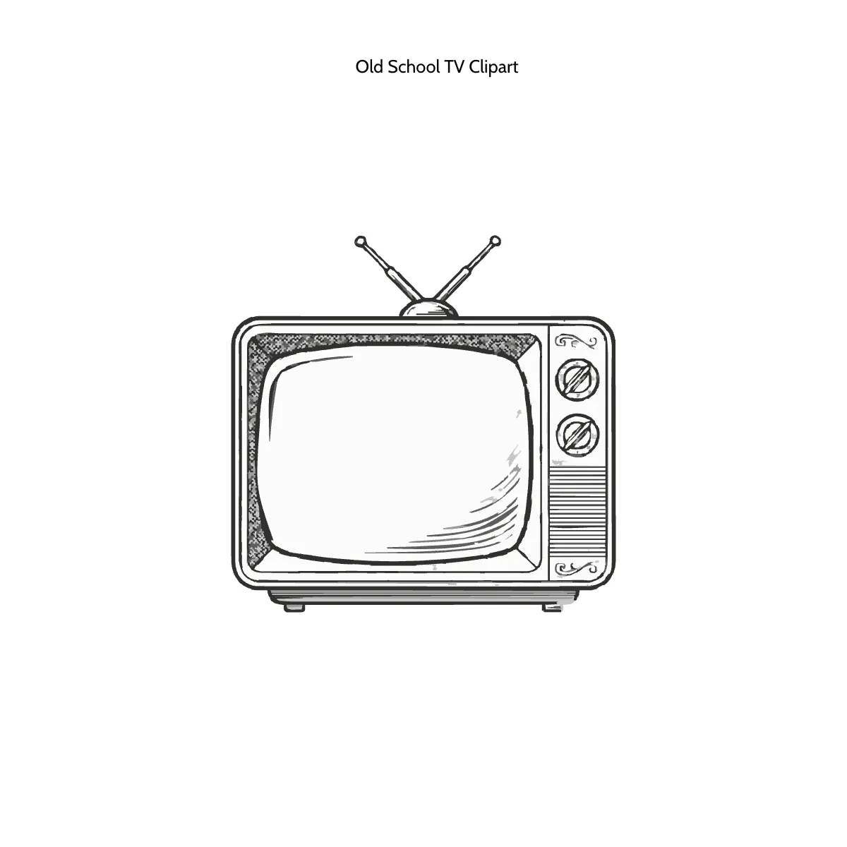 Old School TV Clipart