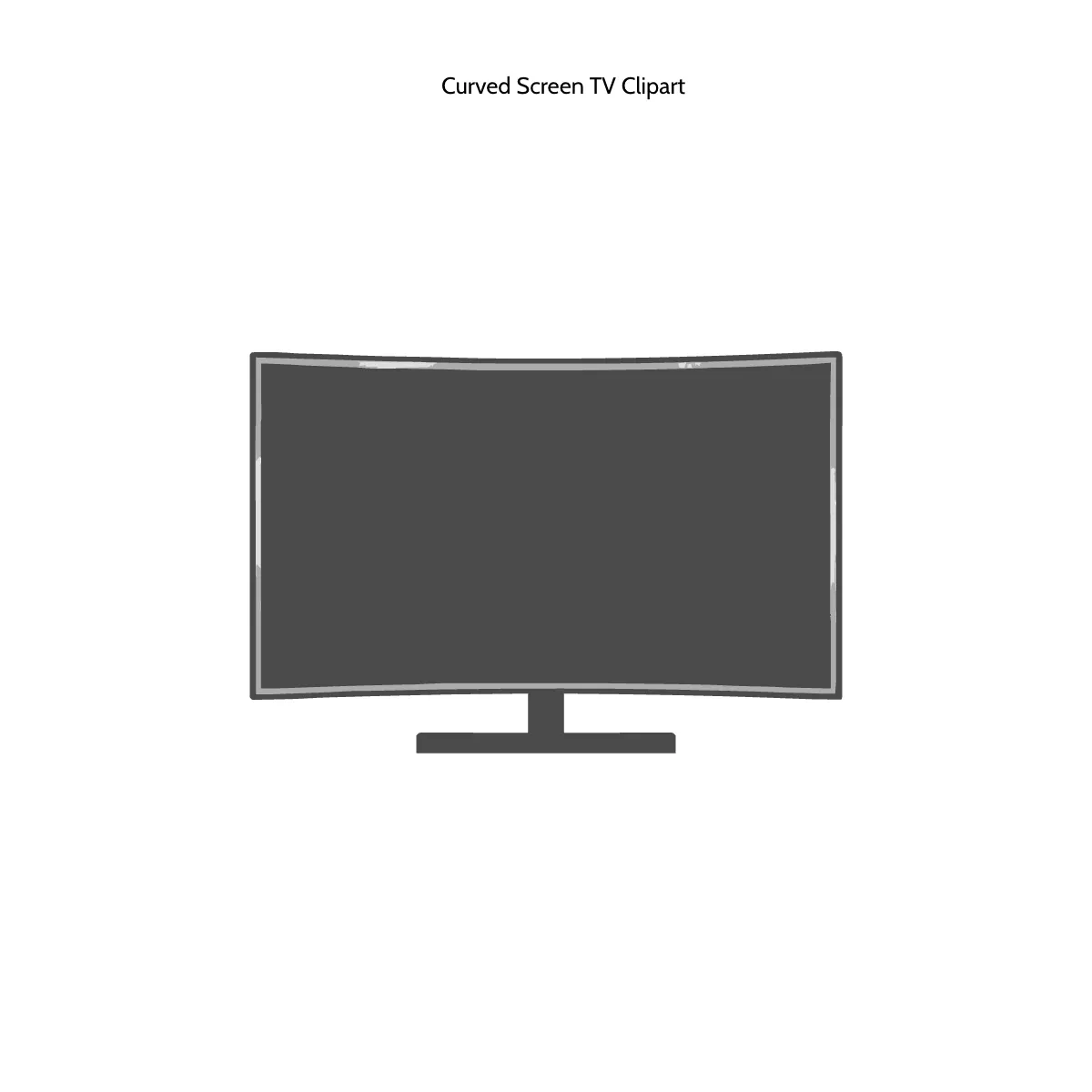 Curved Screen TV Clipart