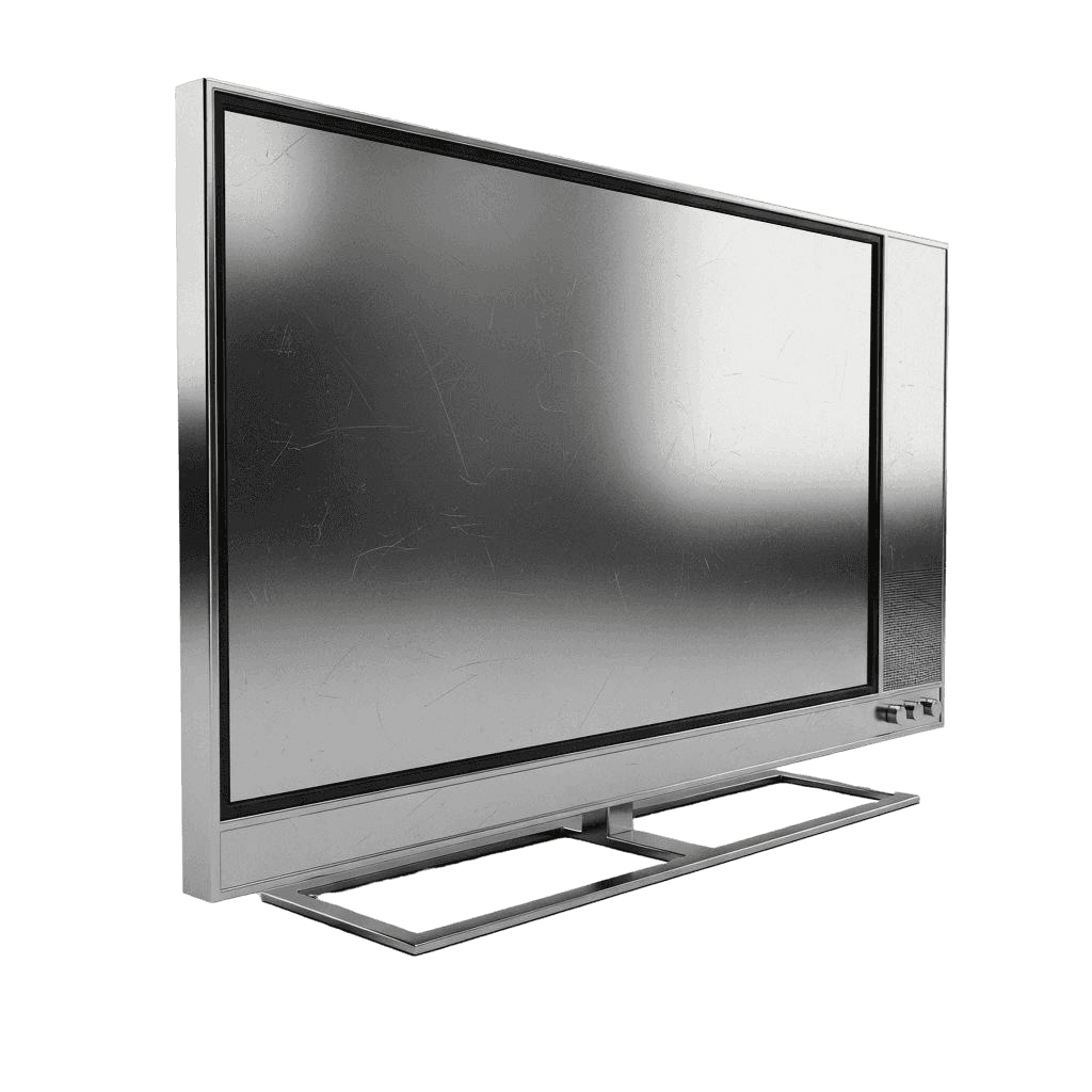 Free 3D Metallic TV Clipart Template to Edit Online