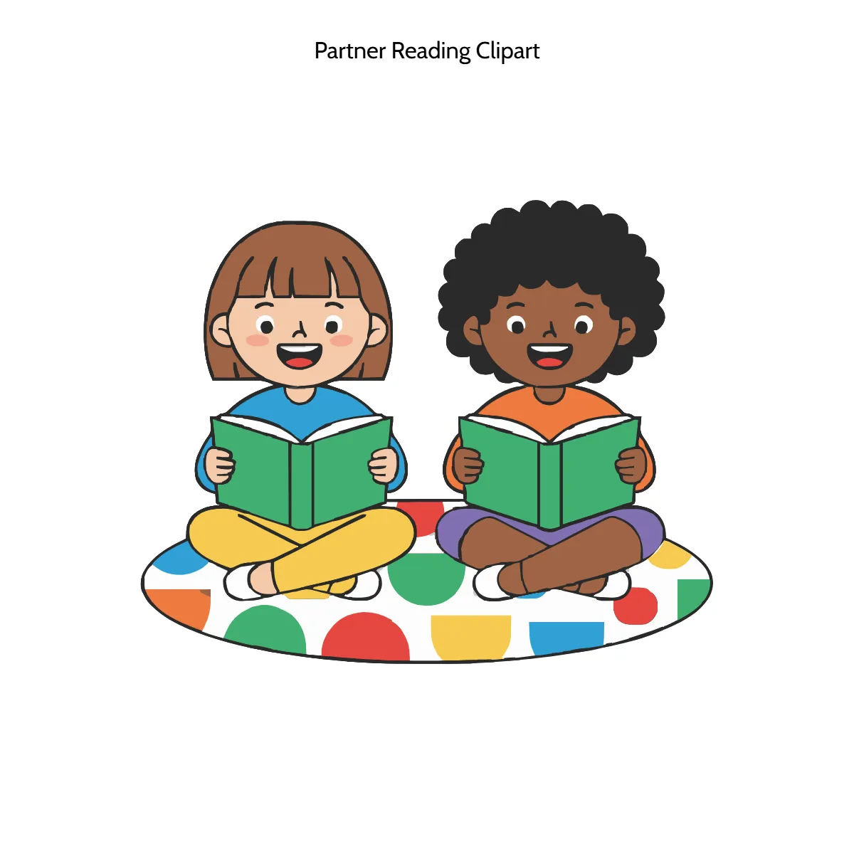 Free Partner Reading Vector Clipart (PNG, SVG) to Edit Online