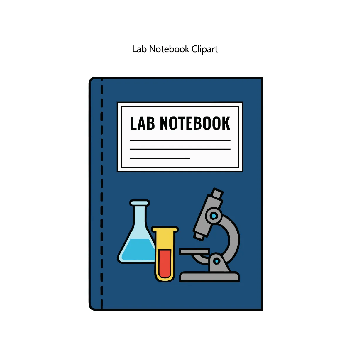 Free Lab Notebook Vector Clipart (PNG, SVG) to Edit Online