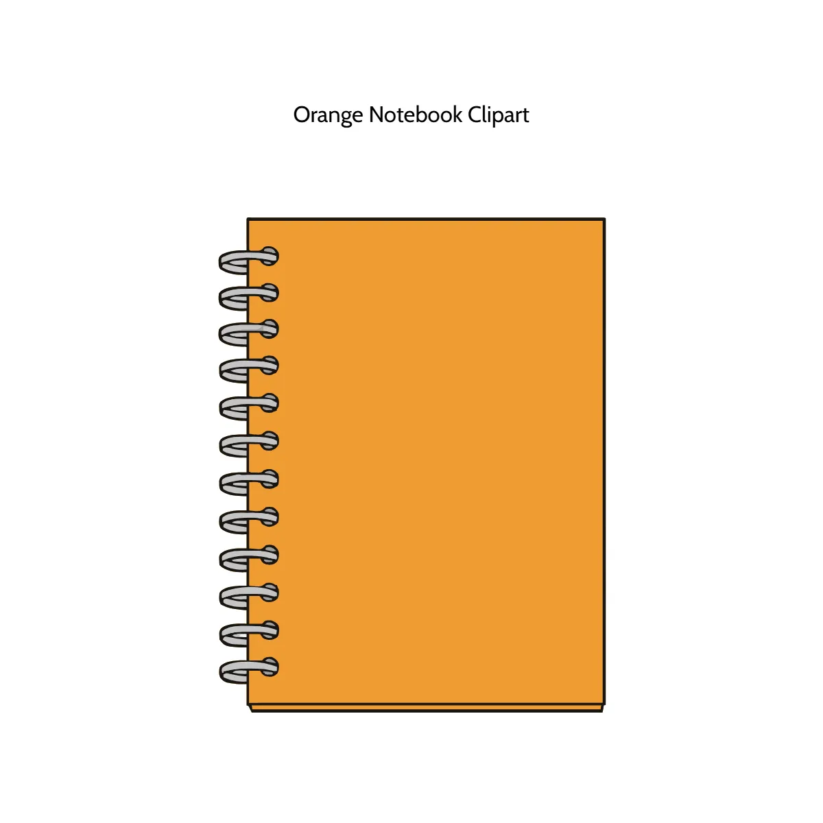 Free Orange Notebook Vector Clipart (PNG, SVG) to Edit Online