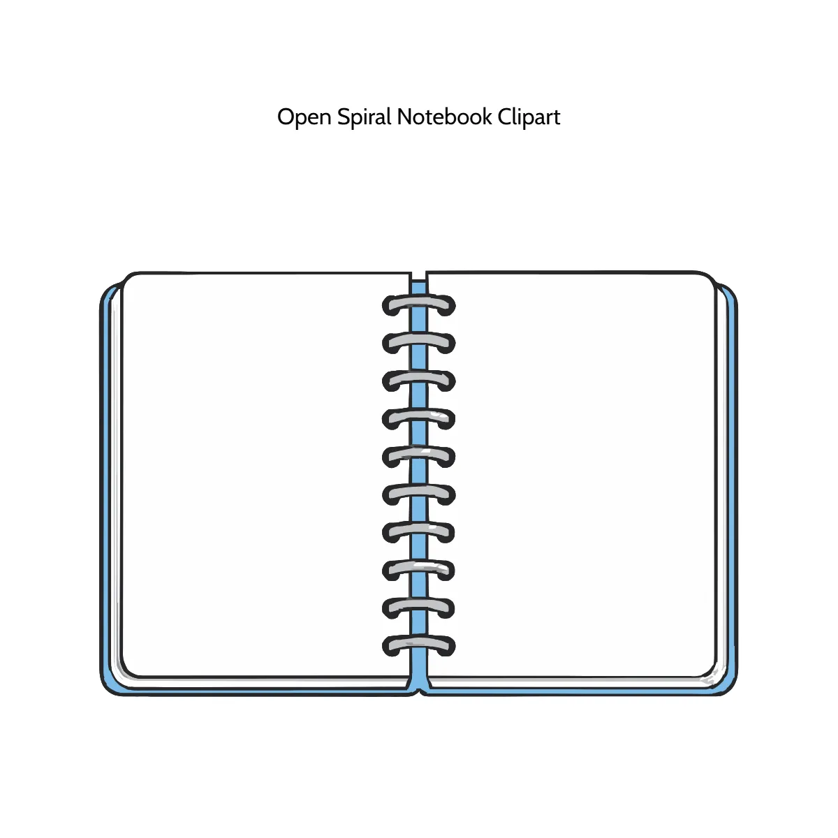 Free Open Spiral Notebook Vector Clipart (PNG, SVG) to Edit Online