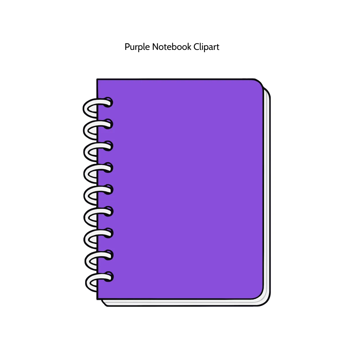 Free Purple Notebook Vector Clipart (PNG, SVG) to Edit Online