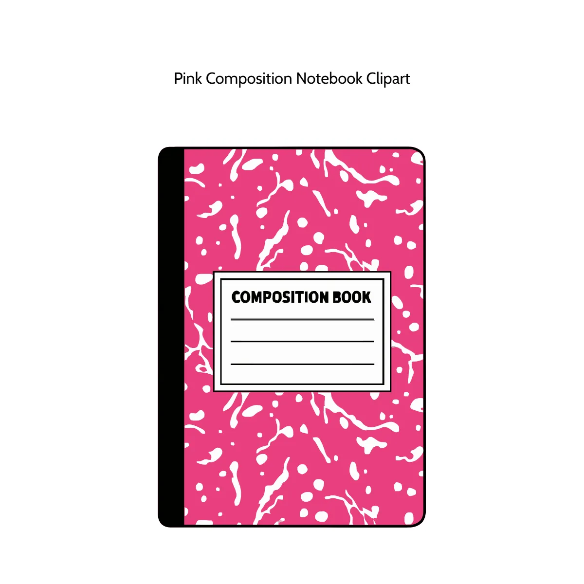 Free Pink Composition Notebook Vector Clipart (PNG, SVG) to Edit Online