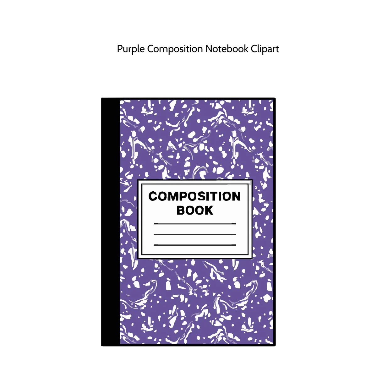 Free Purple Composition Notebook Vector Clipart (PNG, SVG) to Edit Online