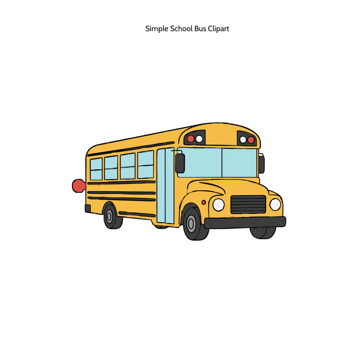 Free Simple School Bus Clipart Template to Edit Online