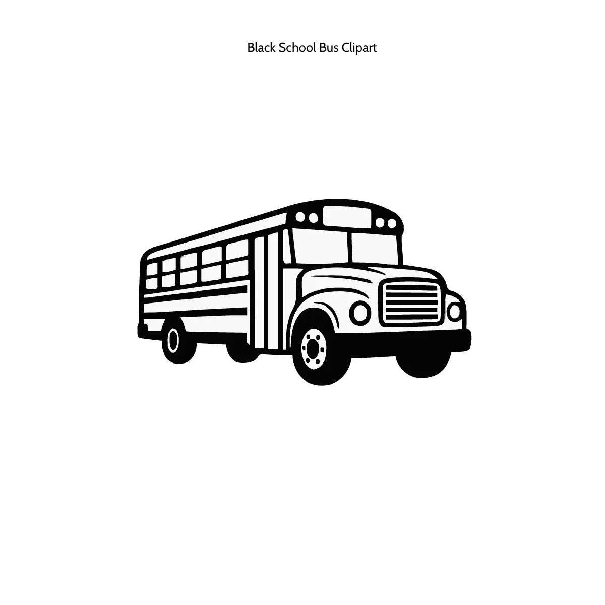 Free Black School Bus Clipart Template to Edit Online