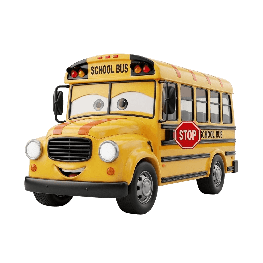 Free 3D Pixar School Bus Clipart Template to Edit Online