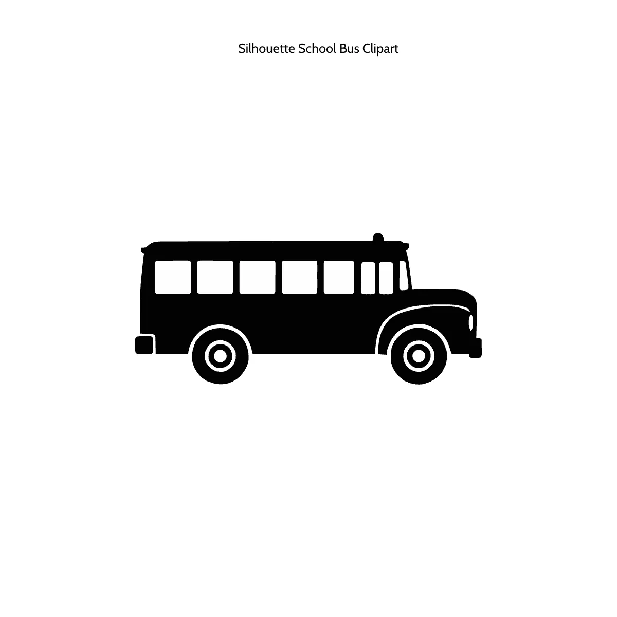 Free Silhouette School Bus Clipart Template to Edit Online