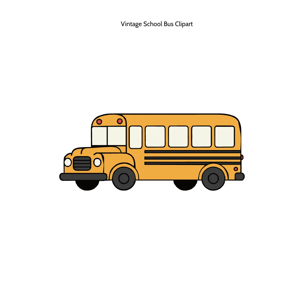 Vintage School Bus Clipart