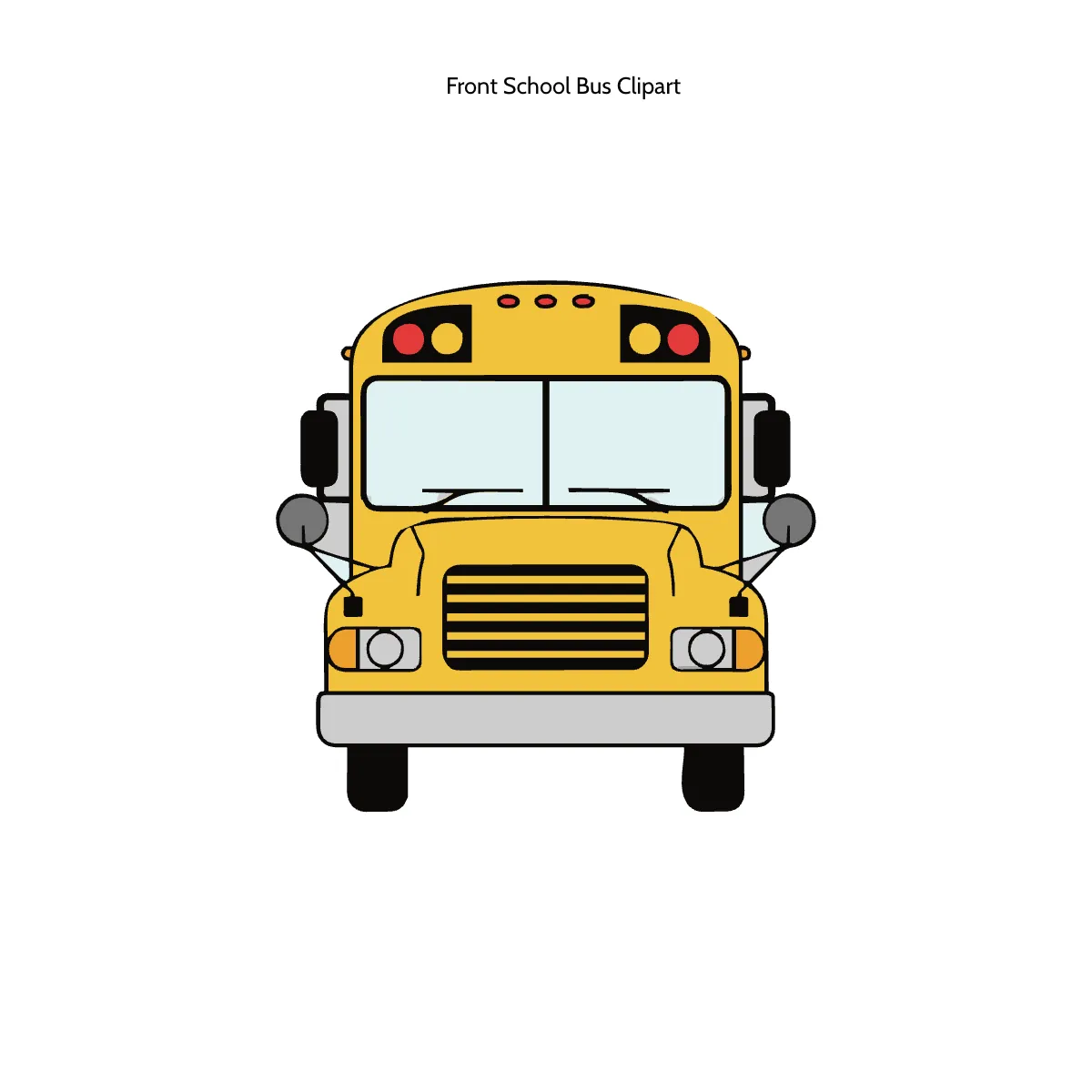 Front School Bus Clipart