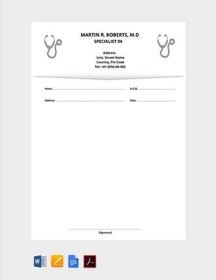 FREE Gynecologist Doctor's Prescription Template: Download 