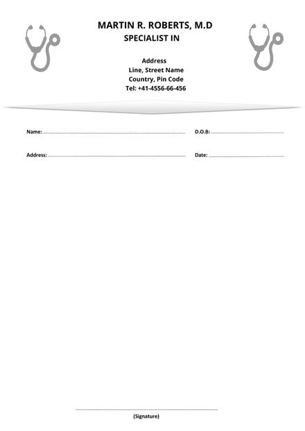 Simple Doctor Note Template: Download 53+ Notes in Word, Pages, PDF