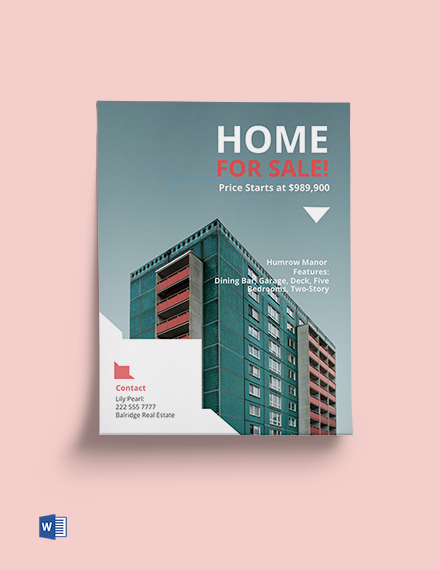 Free Real Estate Sale Flyer Tmplate Template to Edit Online