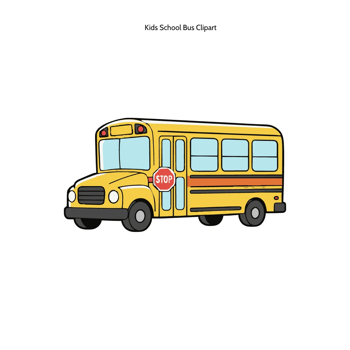 Free Kids School Bus Clipart Template to Edit Online