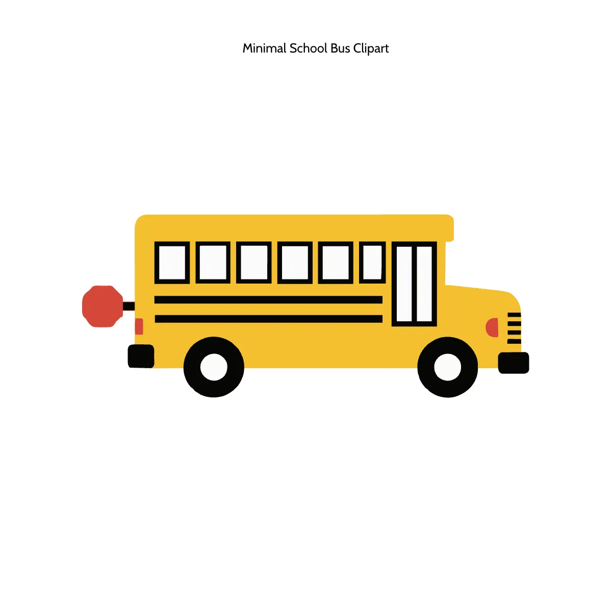 Free Minimal School Bus Clipart Template to Edit Online