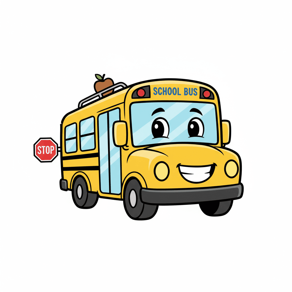Free Emoji School Bus Clipart Template to Edit Online