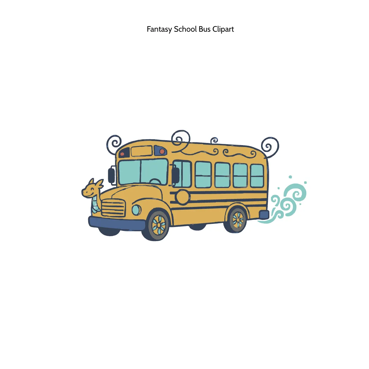 Free Fantasy School Bus Clipart Template to Edit Online