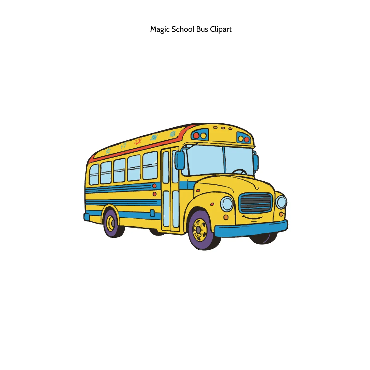 Free Magic School Bus Clipart Template to Edit Online