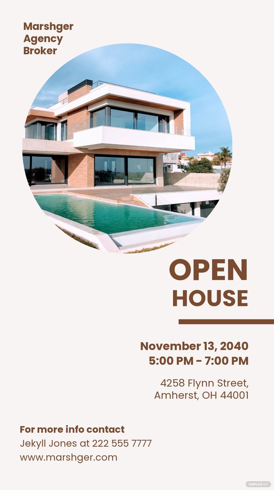 Free Open House Real Estate Whatsapp Post Template