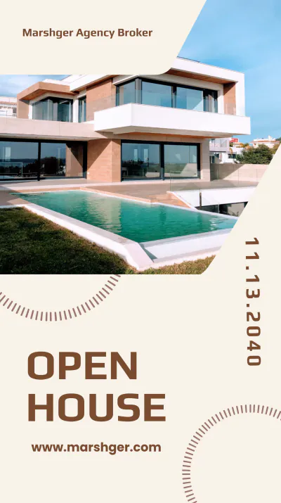 Free Open House Real Estate Instagram Story Template to Edit Online