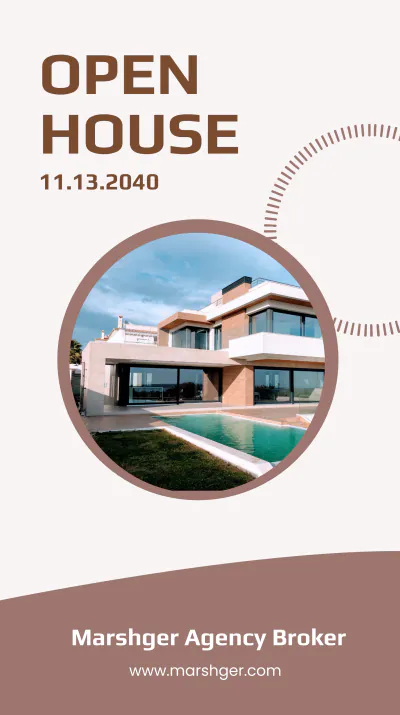 Free Open House Real Estate Instagram Story Template to Edit Online