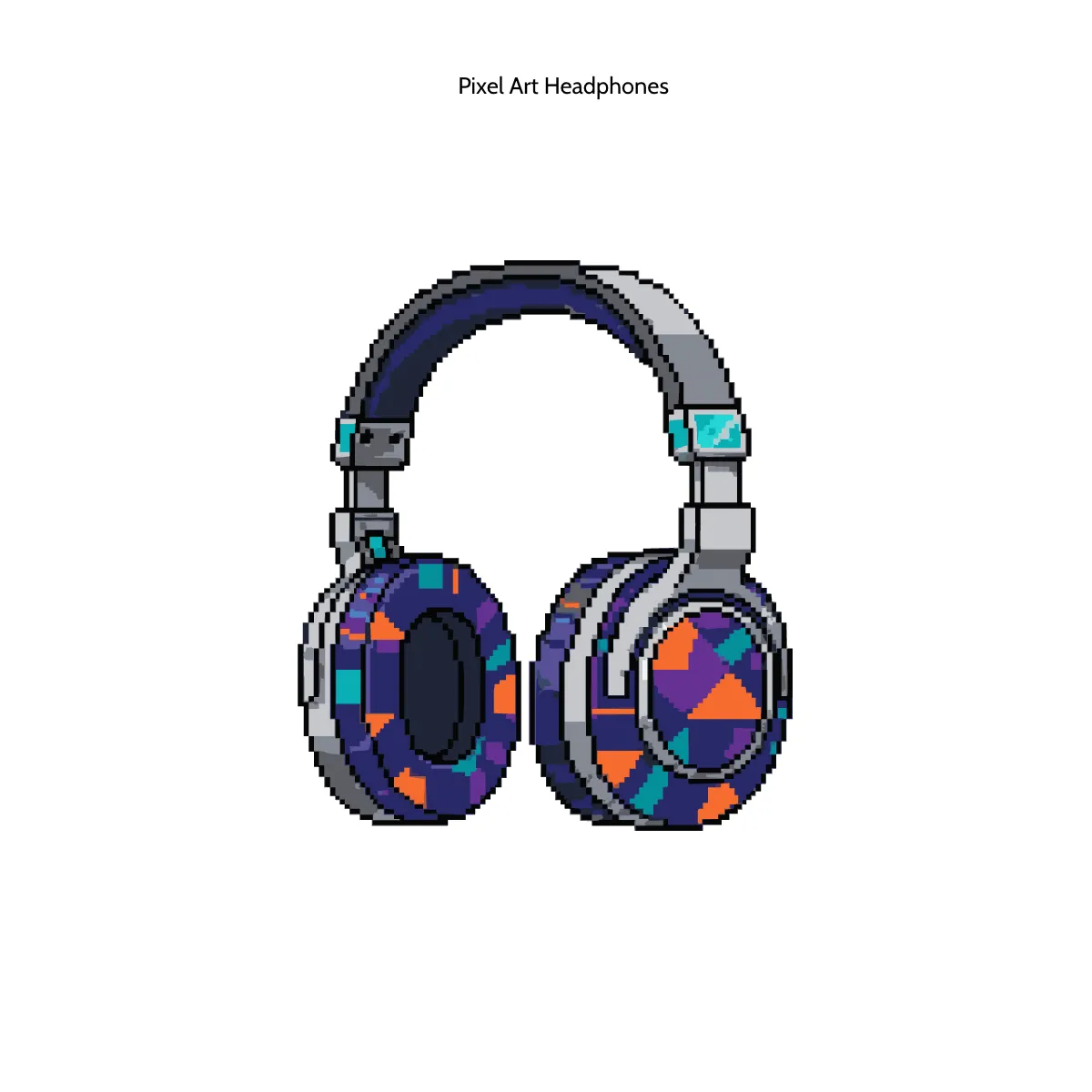 Free Pixel Art Headphones Template to Edit Online