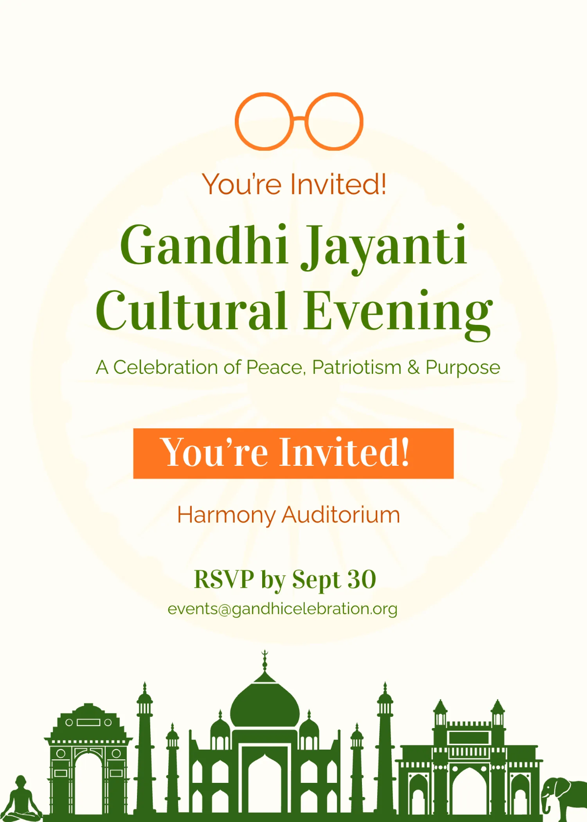 Free Cultural Event Invitation Template to Edit Online