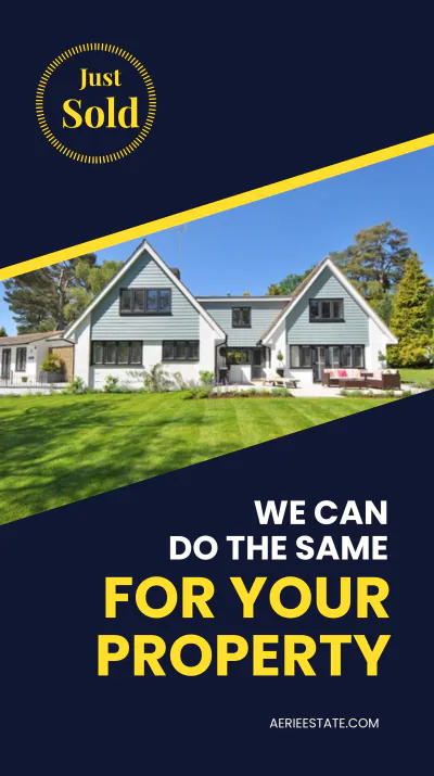 Free Just Sold Real Estate Instagram Story Template to Edit Online