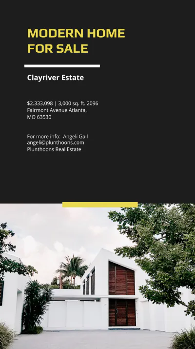 Free Modern Real Estate Instagram Story Template to Edit Online