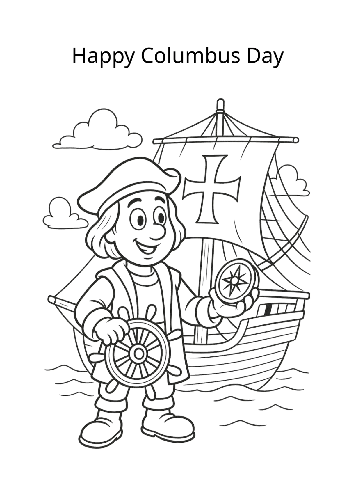 Free Happy Columbus Day Drawing Template to Edit Online Free Happy Columbus Day Drawing Template to Edit Online