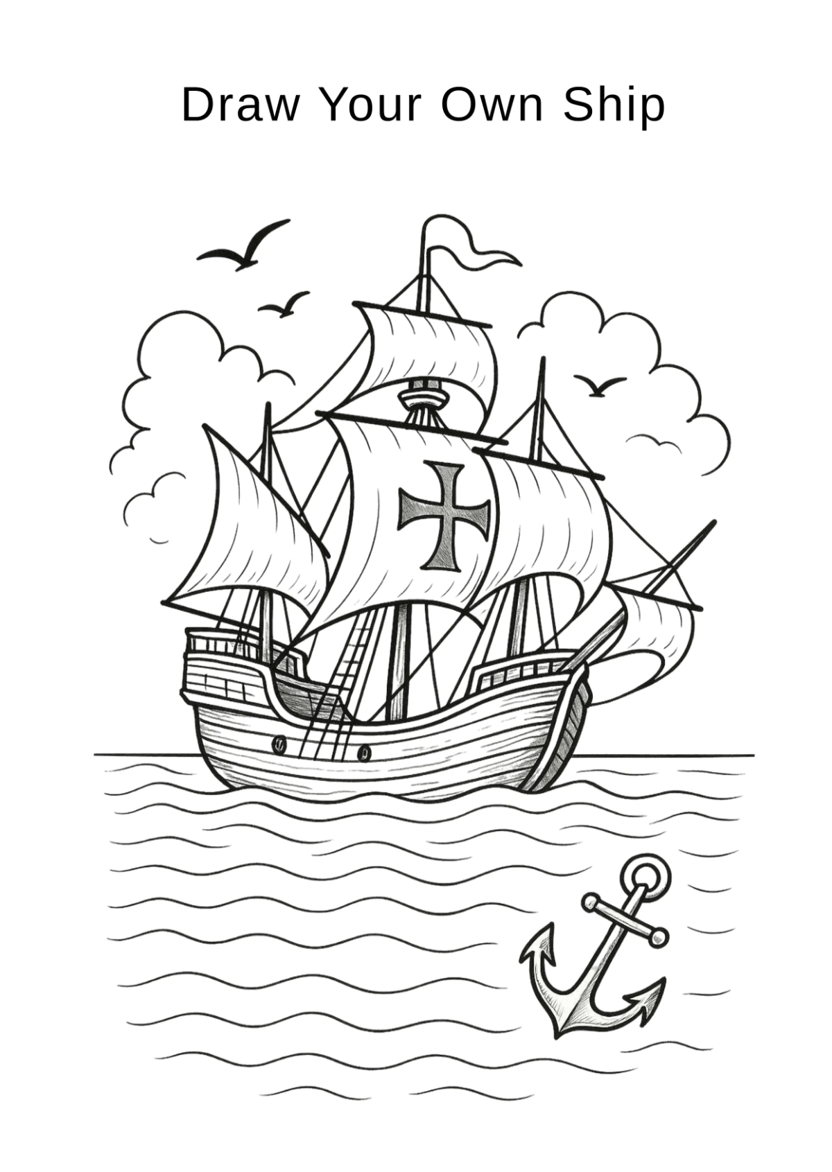 Free Santa Maria Ship Drawing Template to Edit Online Free Santa Maria Ship Drawing Template to Edit Online