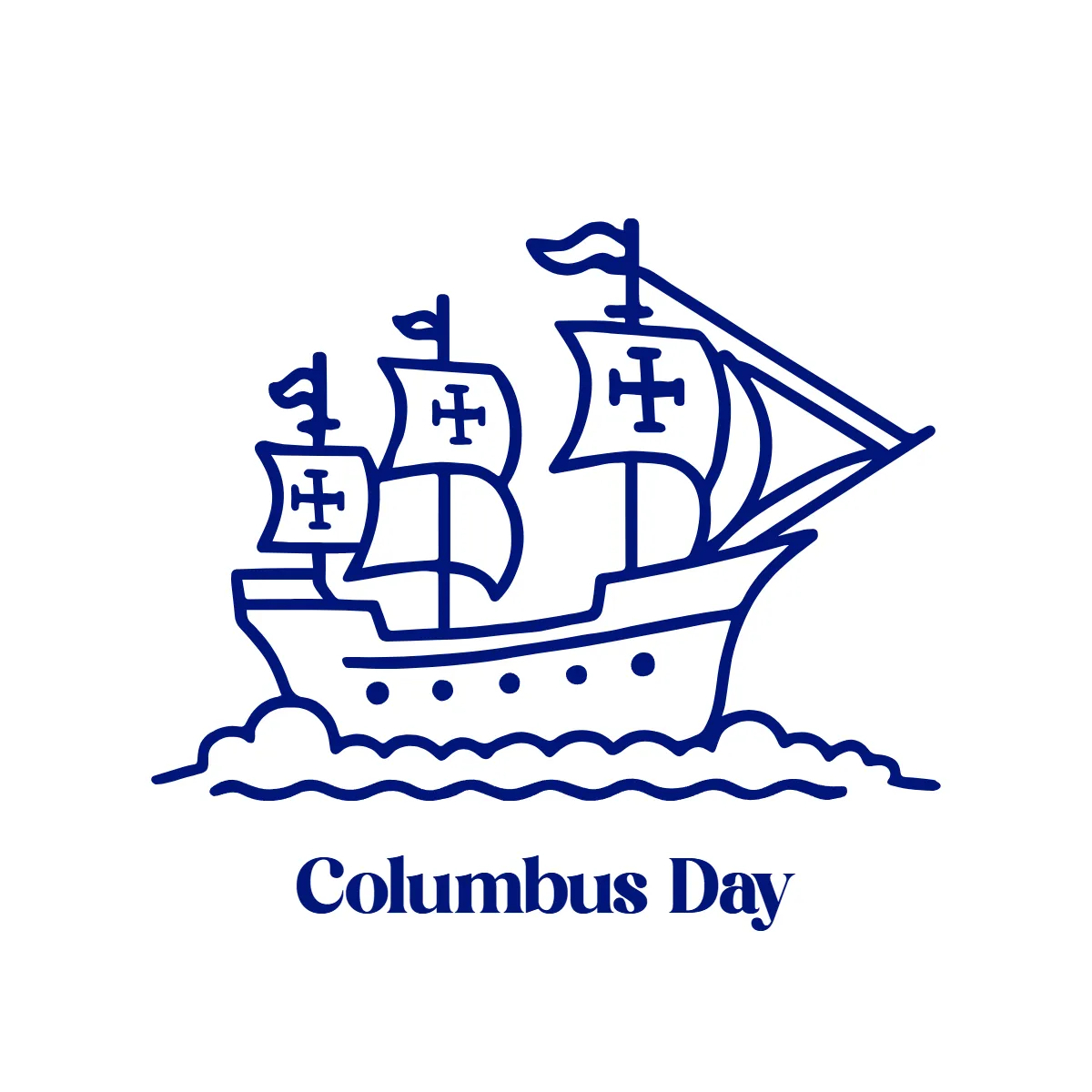 Free Columbus Day Logo Drawing Template to Edit Online