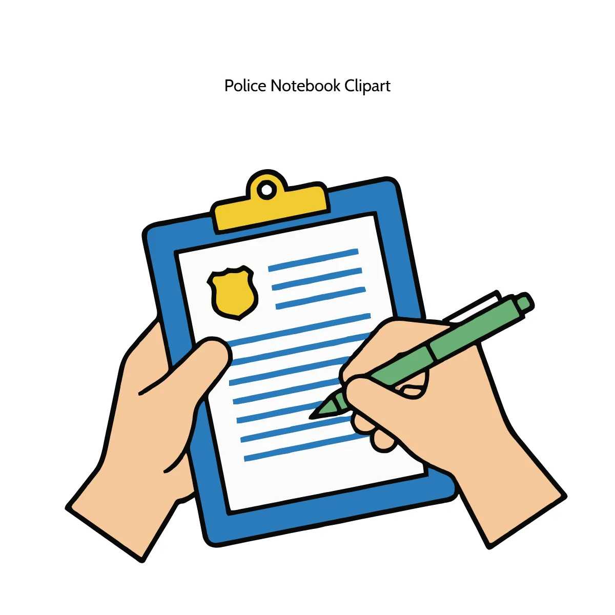 Free Police Notebook Vector Clipart (PNG, SVG) to Edit Online