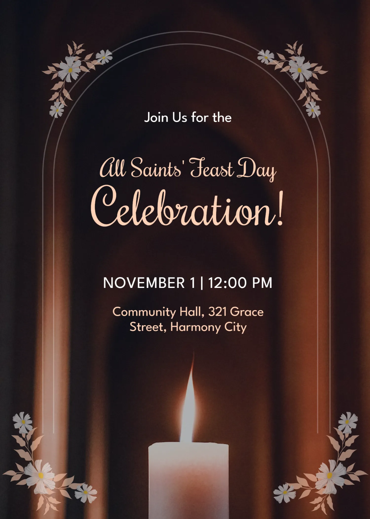 Free All Saints' Feast Day Invitation Template to Edit Online