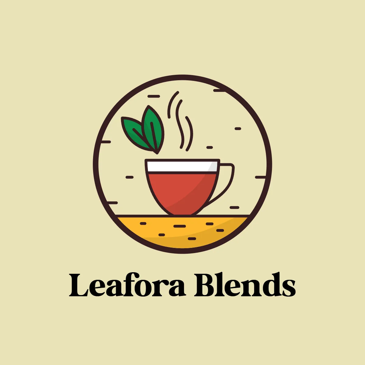 Free Tea Brand Circular Logo to Edit Online