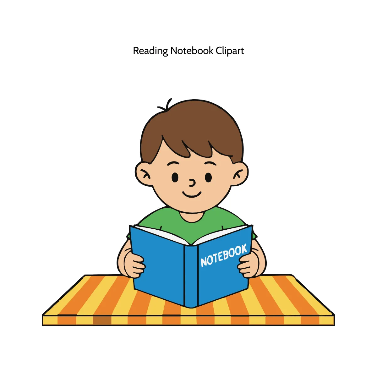 Free Reading Notebook Vector Clipart (PNG, SVG) to Edit Online