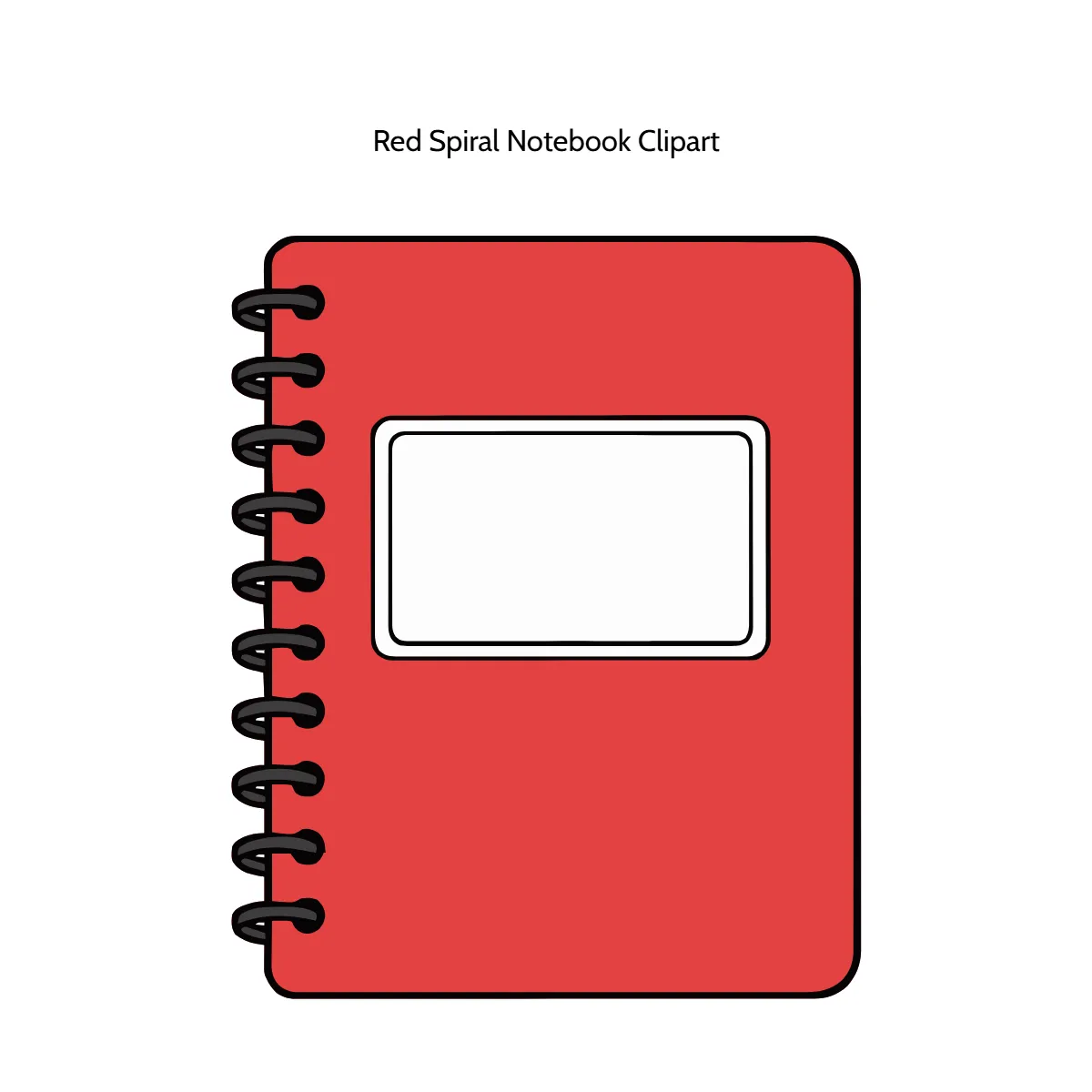 Free Red Spiral Notebook Vector Clipart (PNG, SVG) to Edit Online