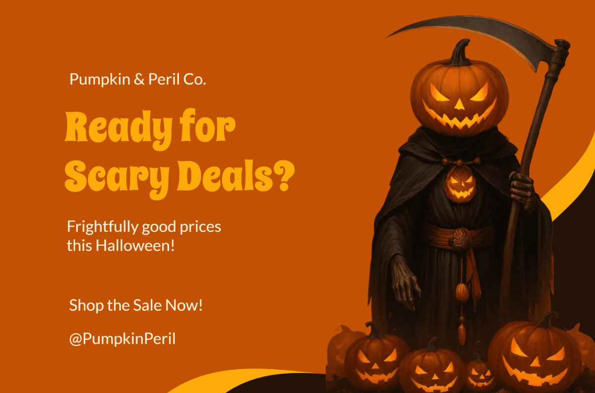 Free Orange Halloween Sale Banner Template to Edit Online