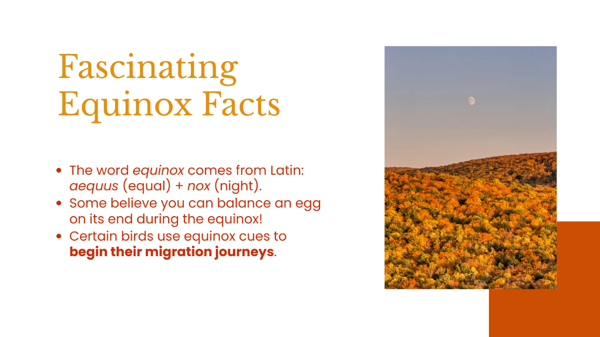 Free Autumnal Equinox  Presentation Template to Edit Online
